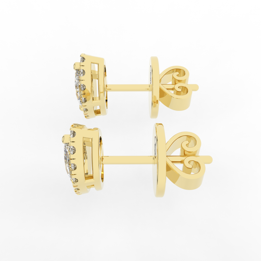 Elix Marquise Stud Earring 0.54 Carat Natural Diamond 18 Karat Gold