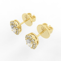 Elix Oval Stud Earring 0.57 Carat Natural Diamond 18 Karat Gold