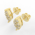 Cove Marquise Stud Earrings 1.01 Carats Natural Diamond 18 Karat Gold