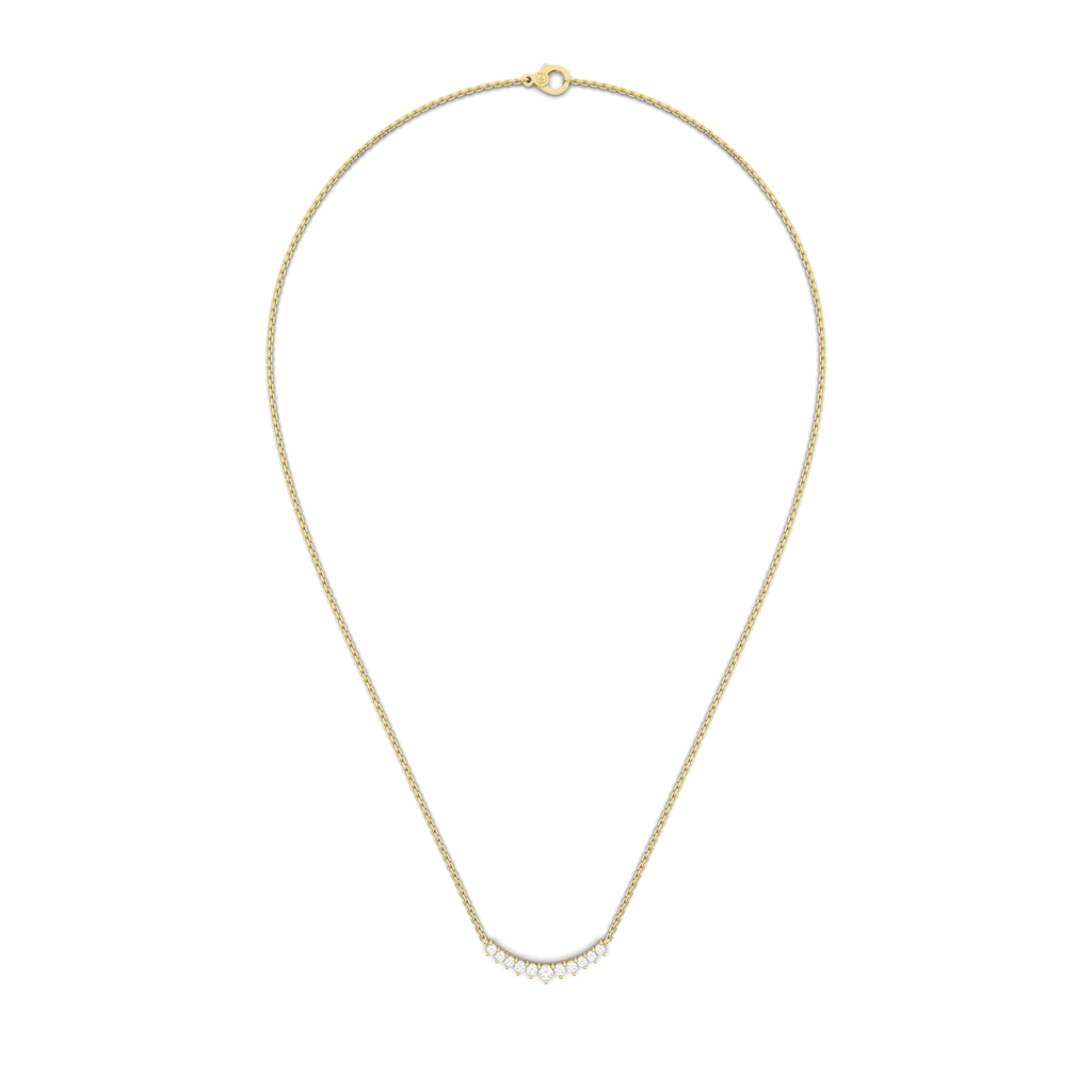 Lune Tanmaniya Necklace 0.47 Carat Natural Diamonds 18 Karat Gold