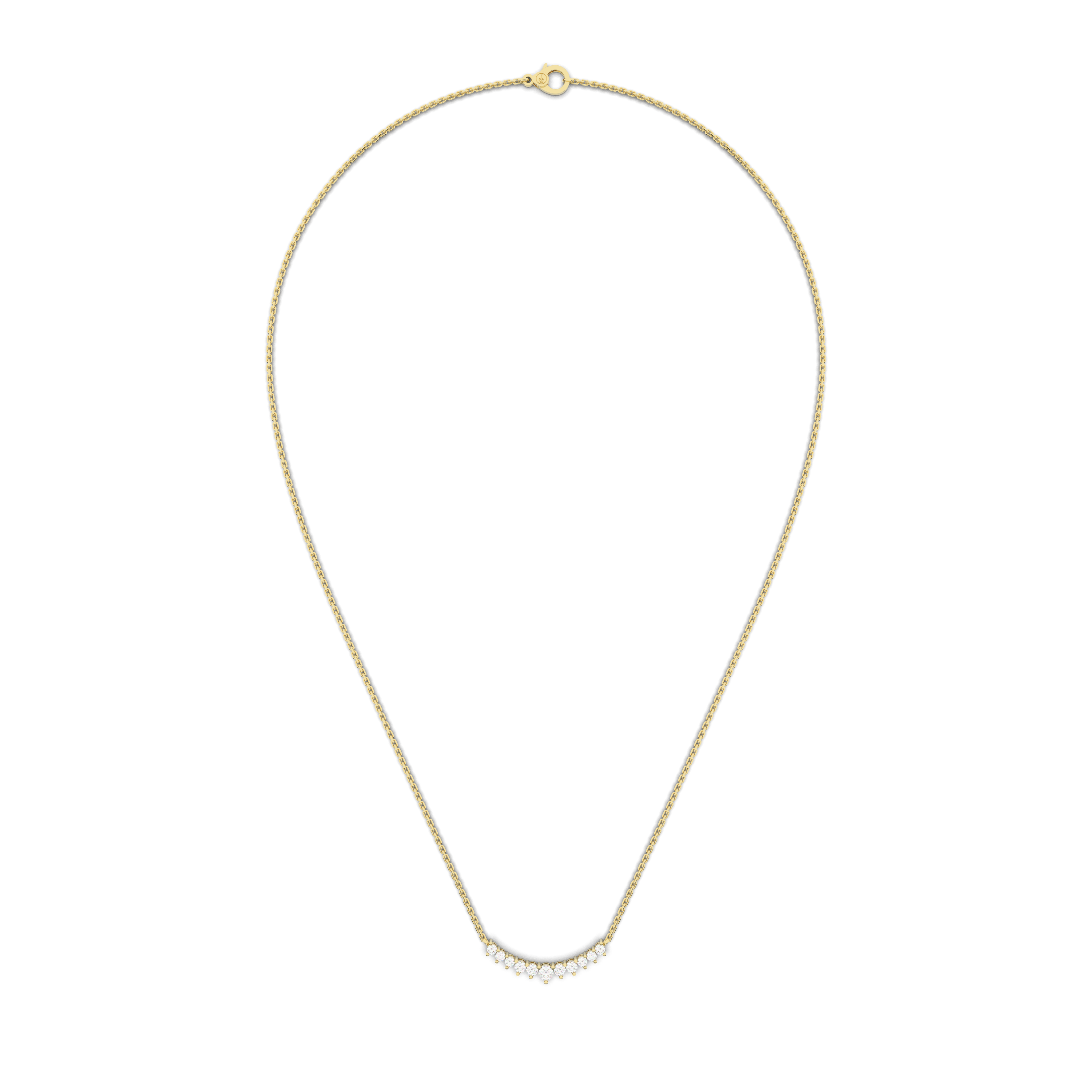 Lune Tanmaniya Necklace 0.47 Carat Natural Diamonds 18 Karat Gold