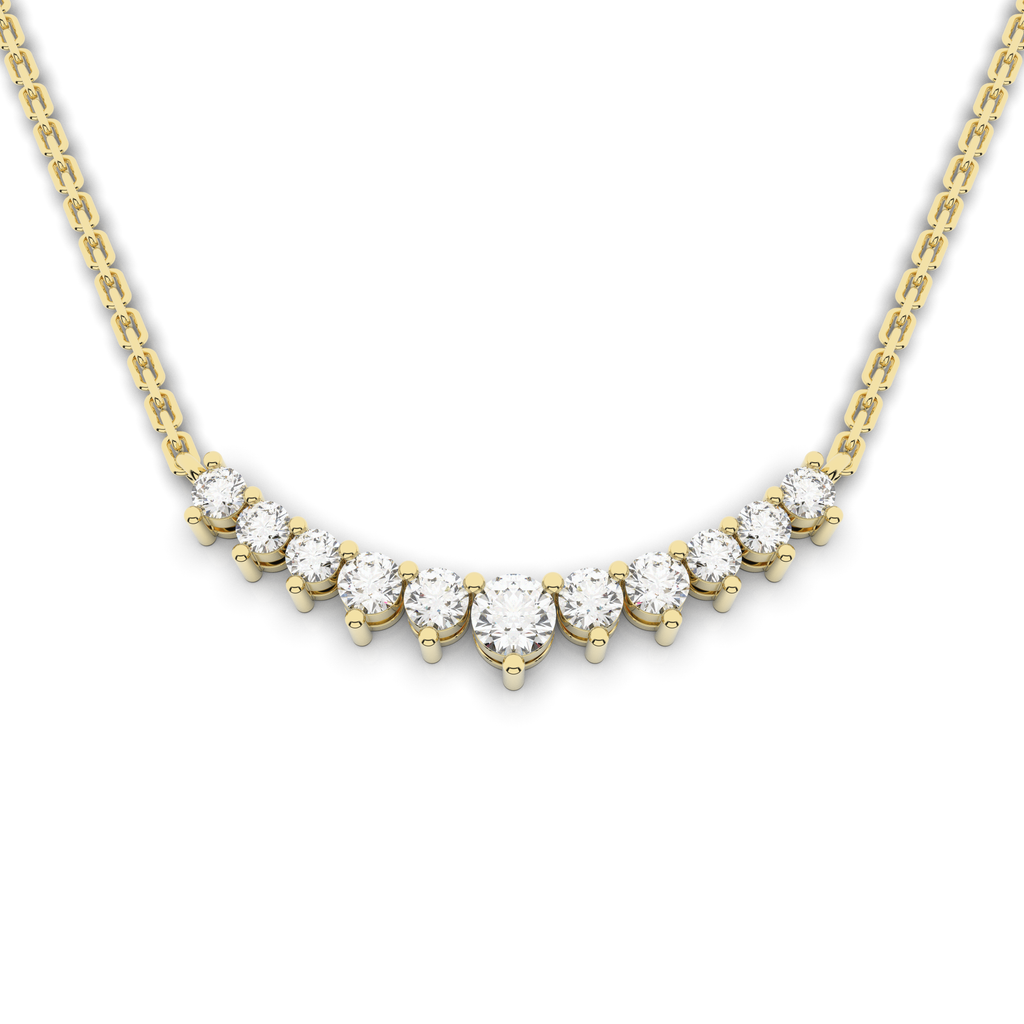 Lune Tanmaniya Necklace 0.47 Carat Natural Diamonds 18 Karat Gold