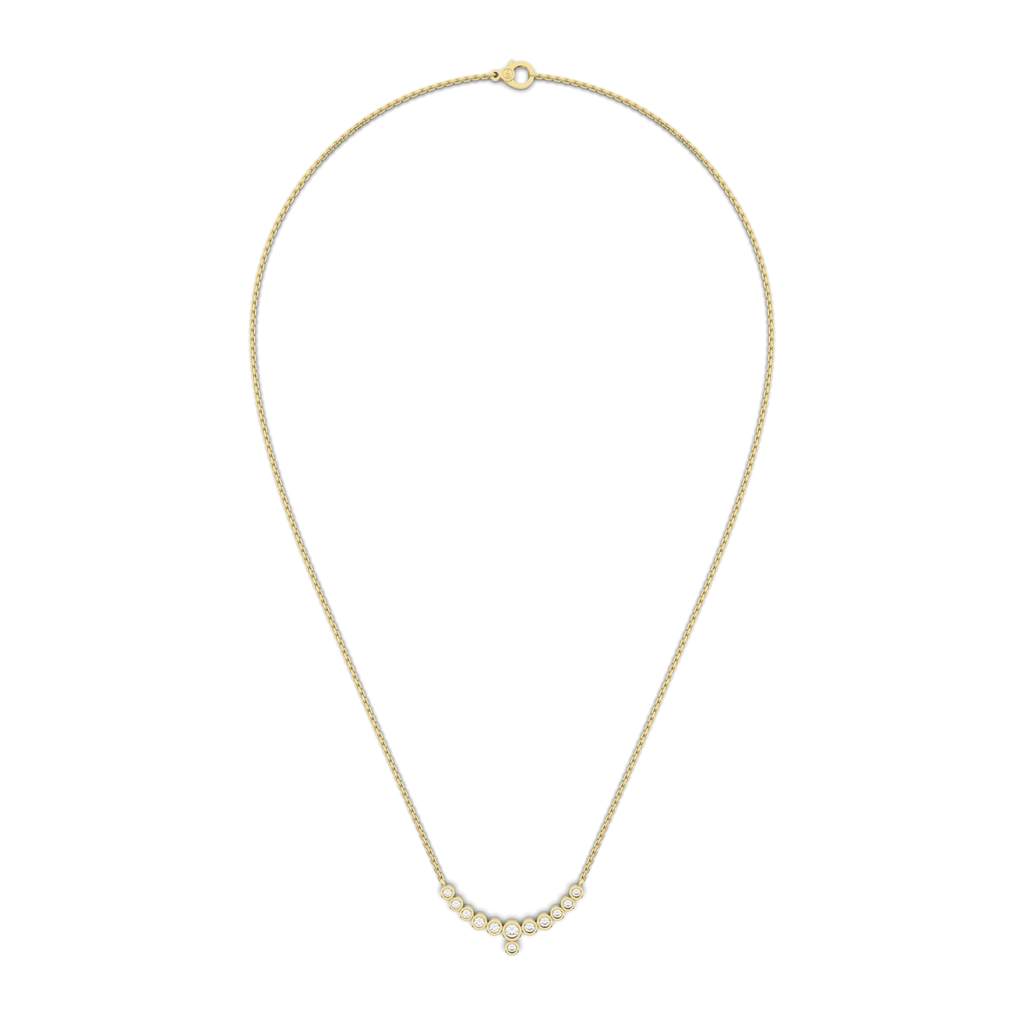 Lune Tanmaniya Necklace 0.51 Carat Natural Diamonds 18 Karat Gold