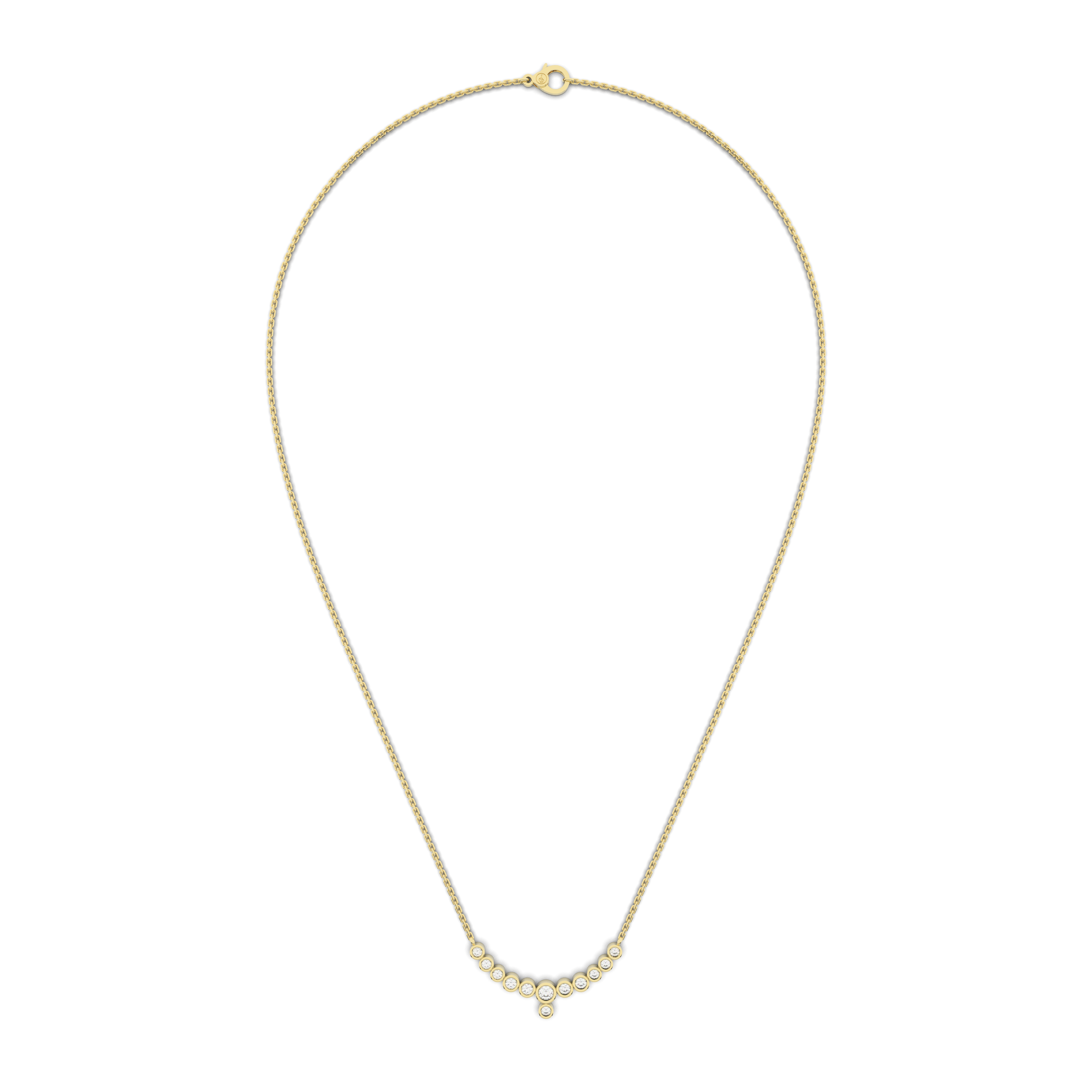Lune Tanmaniya Necklace 0.51 Carat Natural Diamonds 18 Karat Gold