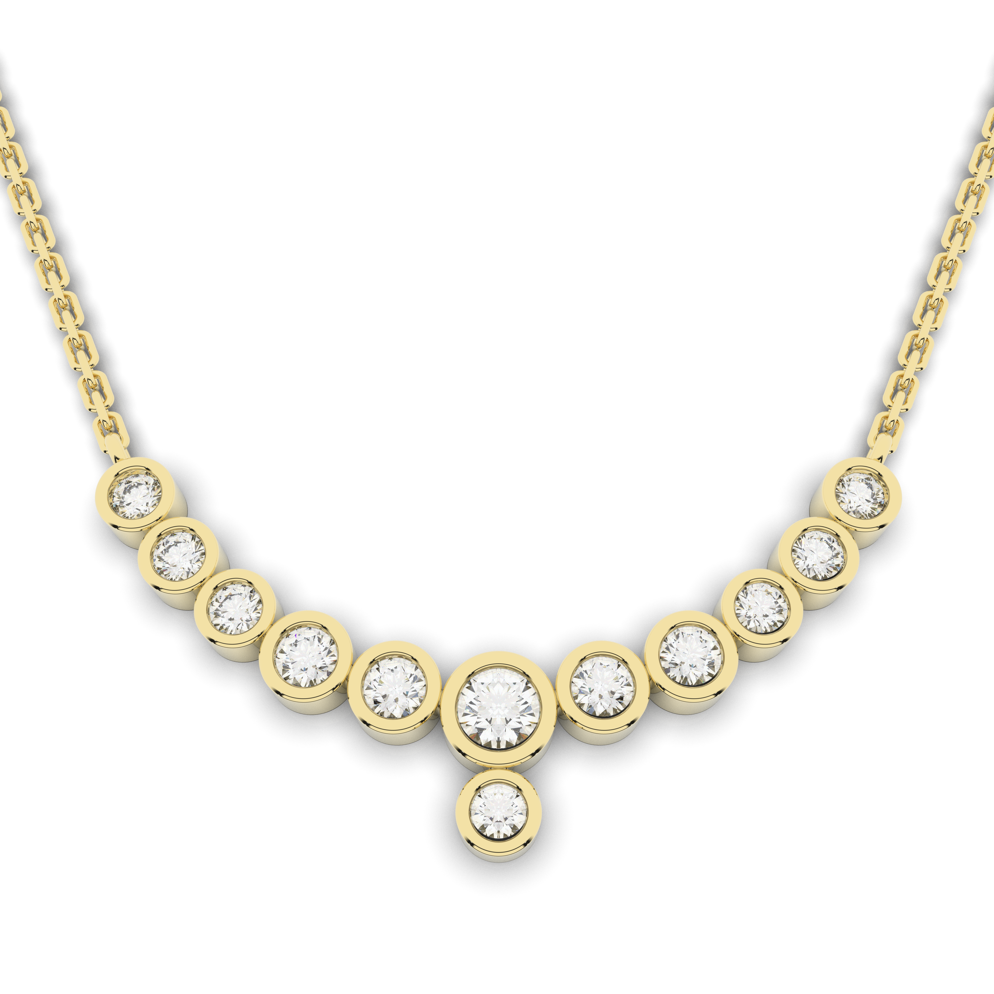 Lune Tanmaniya Necklace 0.51 Carat Natural Diamonds 18 Karat Gold