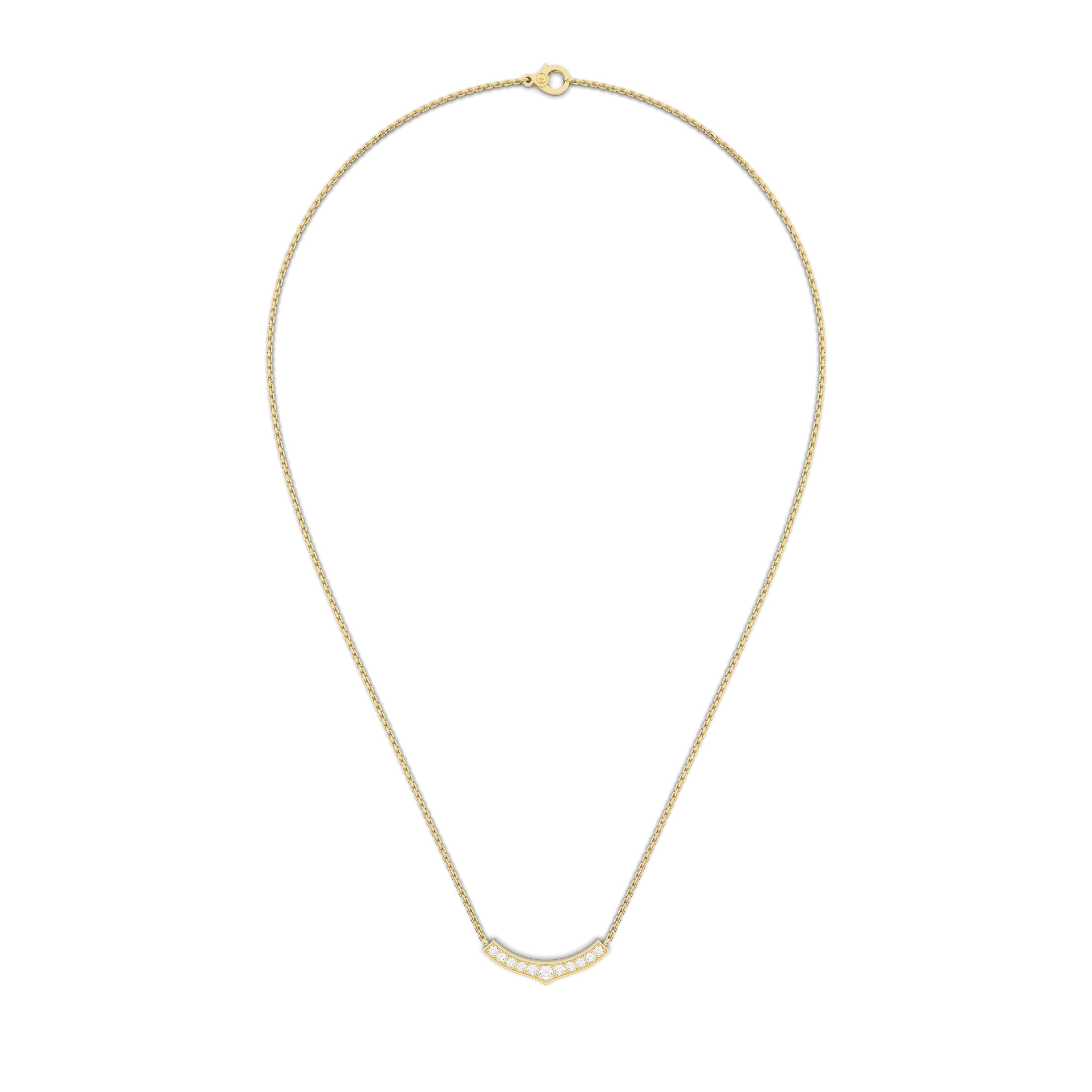Lune Tanmaniya Necklace 0.44 Carat Natural Diamonds 18 Karat Gold