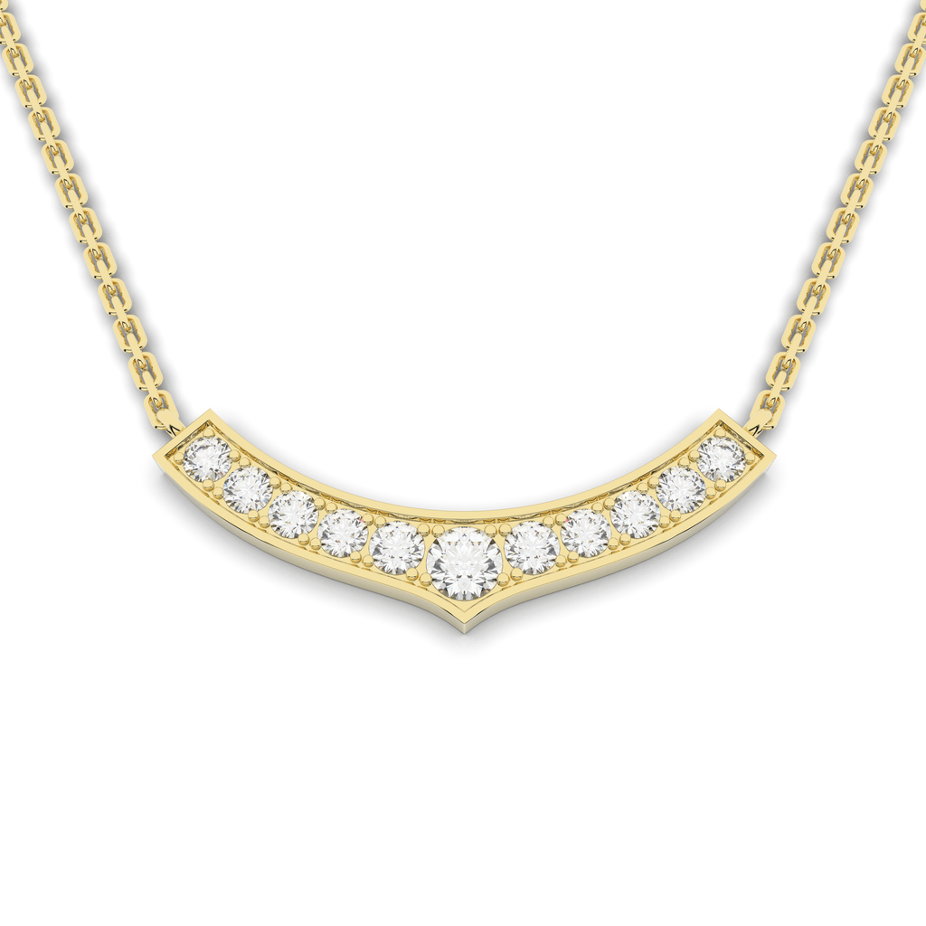 Lune Tanmaniya Necklace 0.44 Carat Natural Diamonds 18 Karat Gold