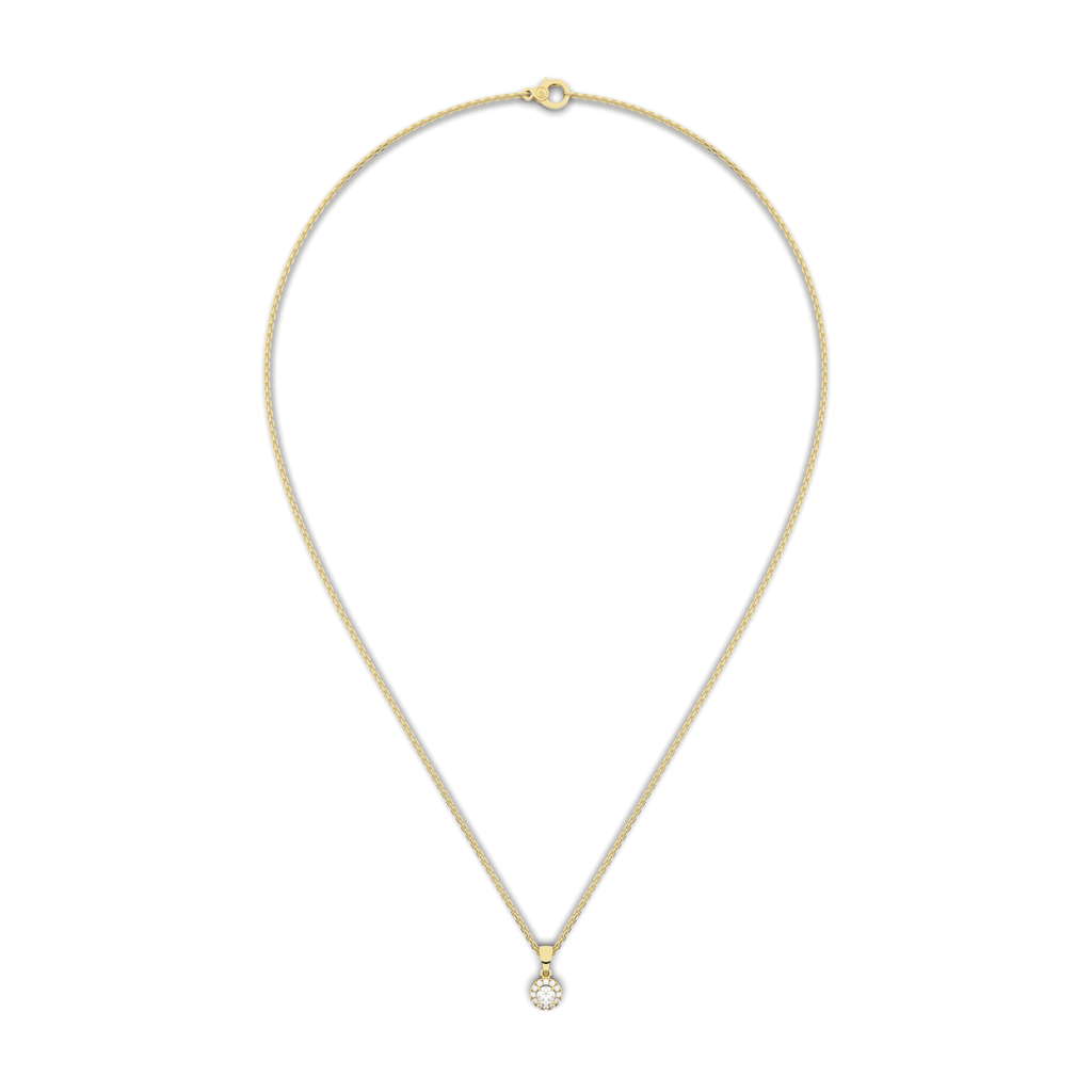Elix Round Pendant 0.30 Carat Natural Diamond 18 Karat Gold