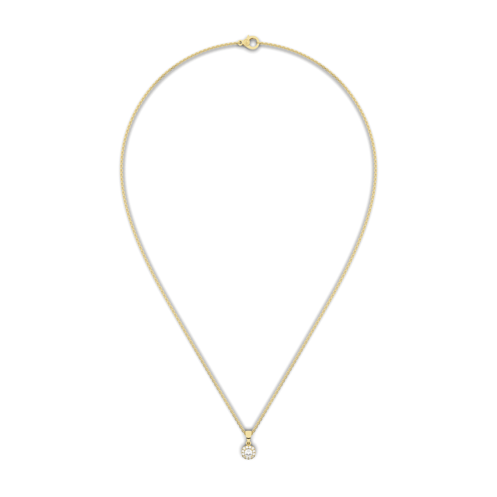 Elix Cushion Pendant 0.30 Carat Natural Diamond 18 Karat Gold