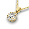 Elix Cushion Pendant 0.30 Carat Natural Diamond 18 Karat Gold