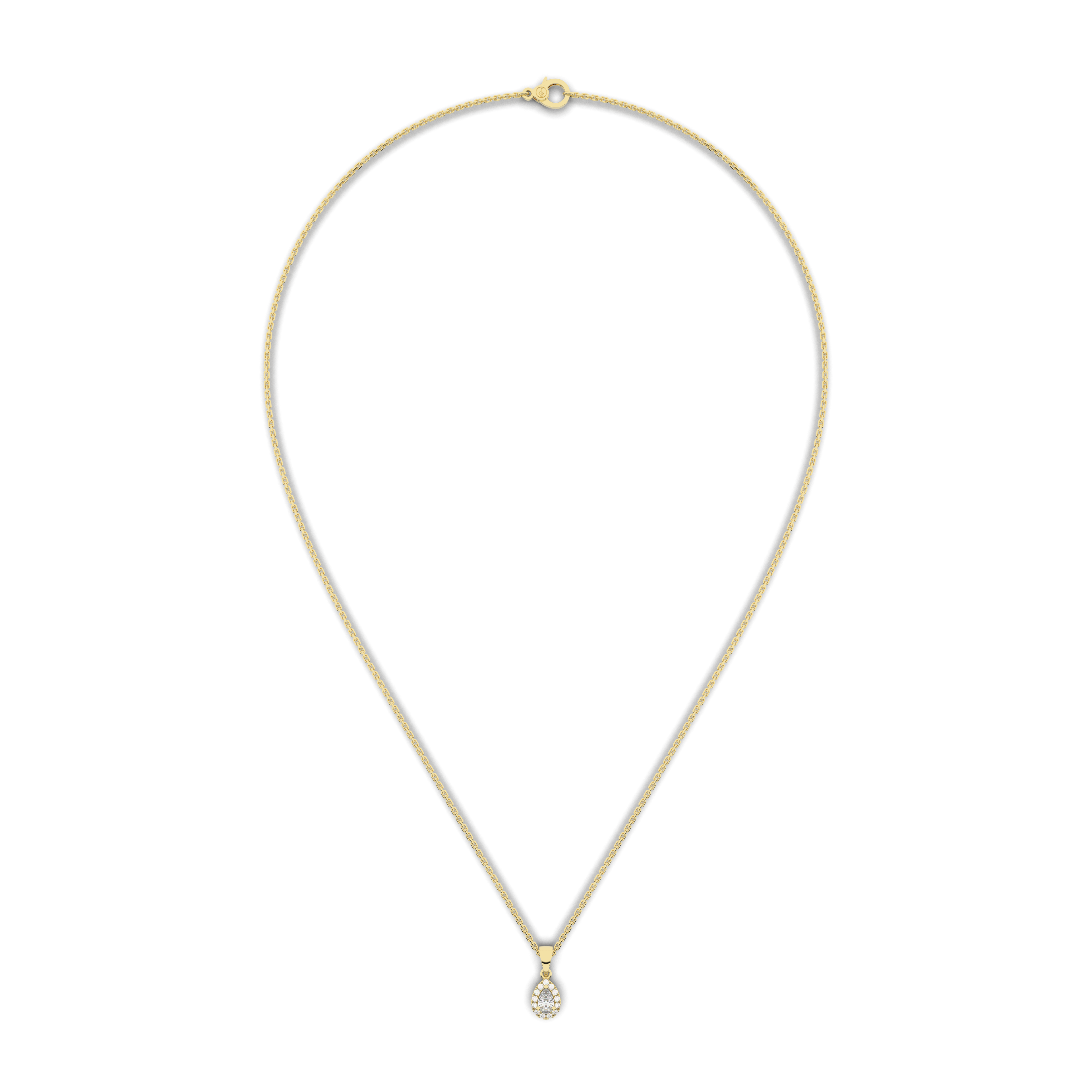 Elix Pear Pendant 0.30 Carat Natural Diamond 18 Karat Gold