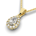 Elix Pear Pendant 0.30 Carat Natural Diamond 18 Karat Gold