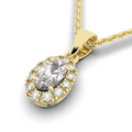 Elix Oval Pendant 0.30 Carat Natural Diamond 18 Karat Gold