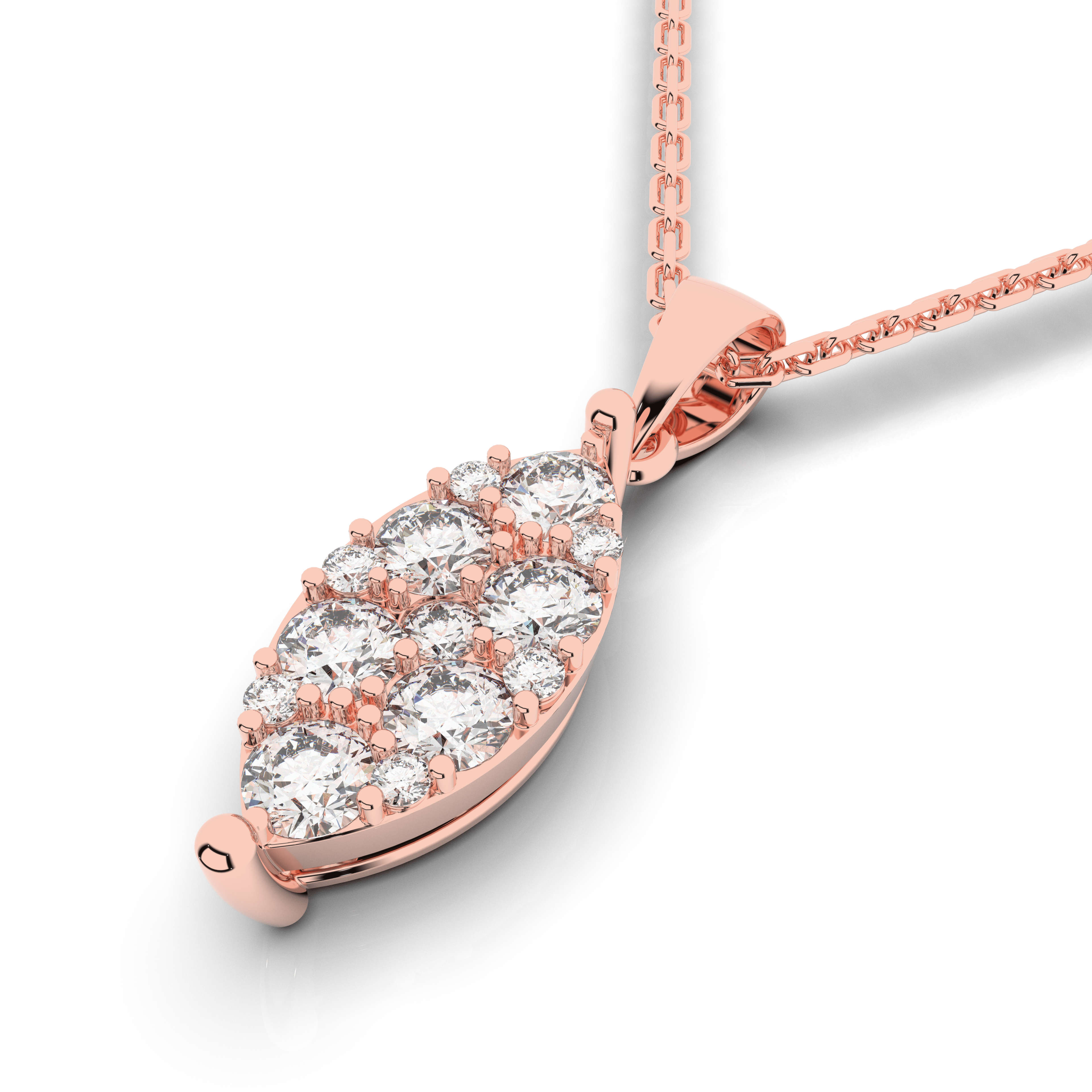 Cove Marquise Pendant 0.52 Carat Natural Diamonds 18 Karat Gold
