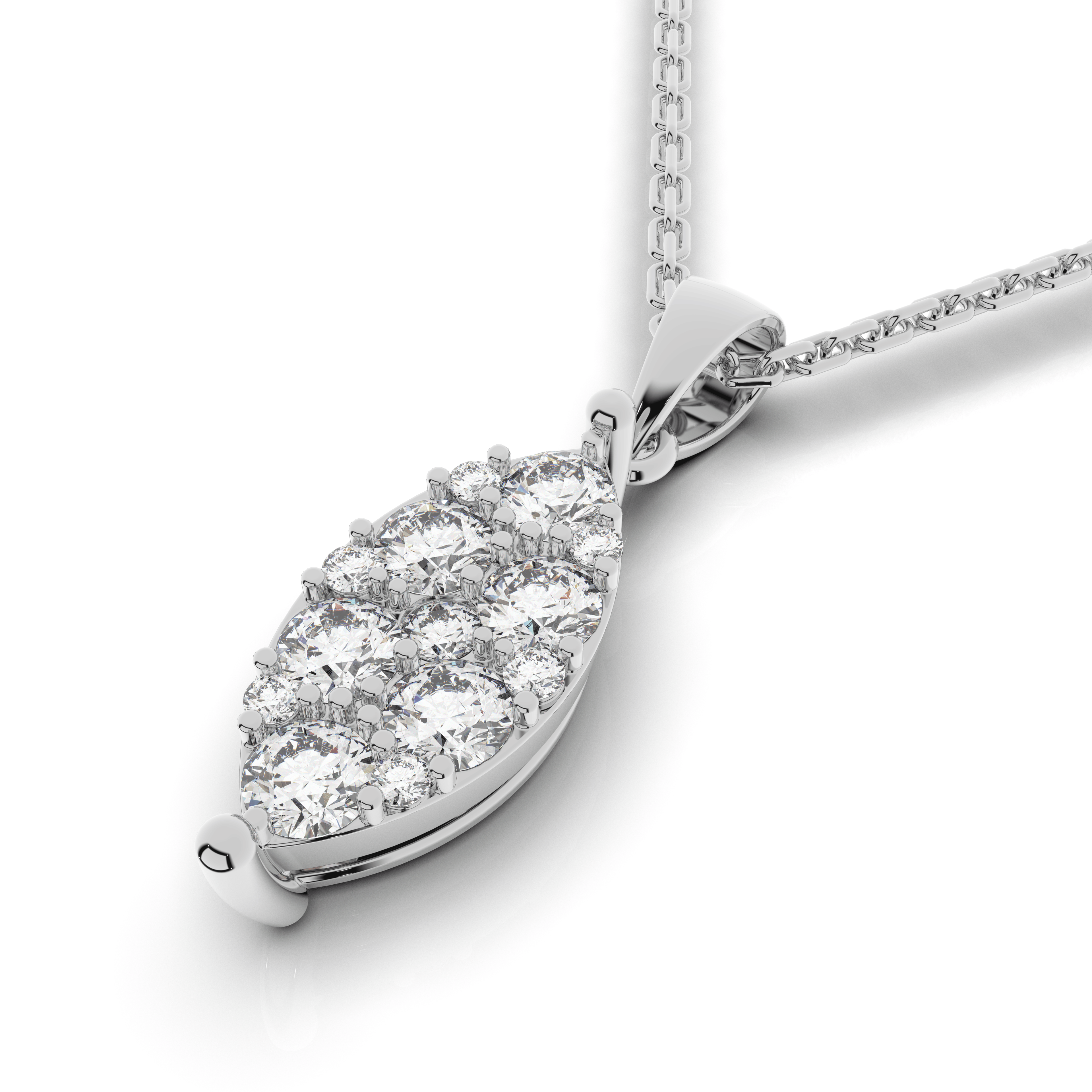 Cove Marquise Pendant 0.52 Carat Natural Diamonds 18 Karat Gold