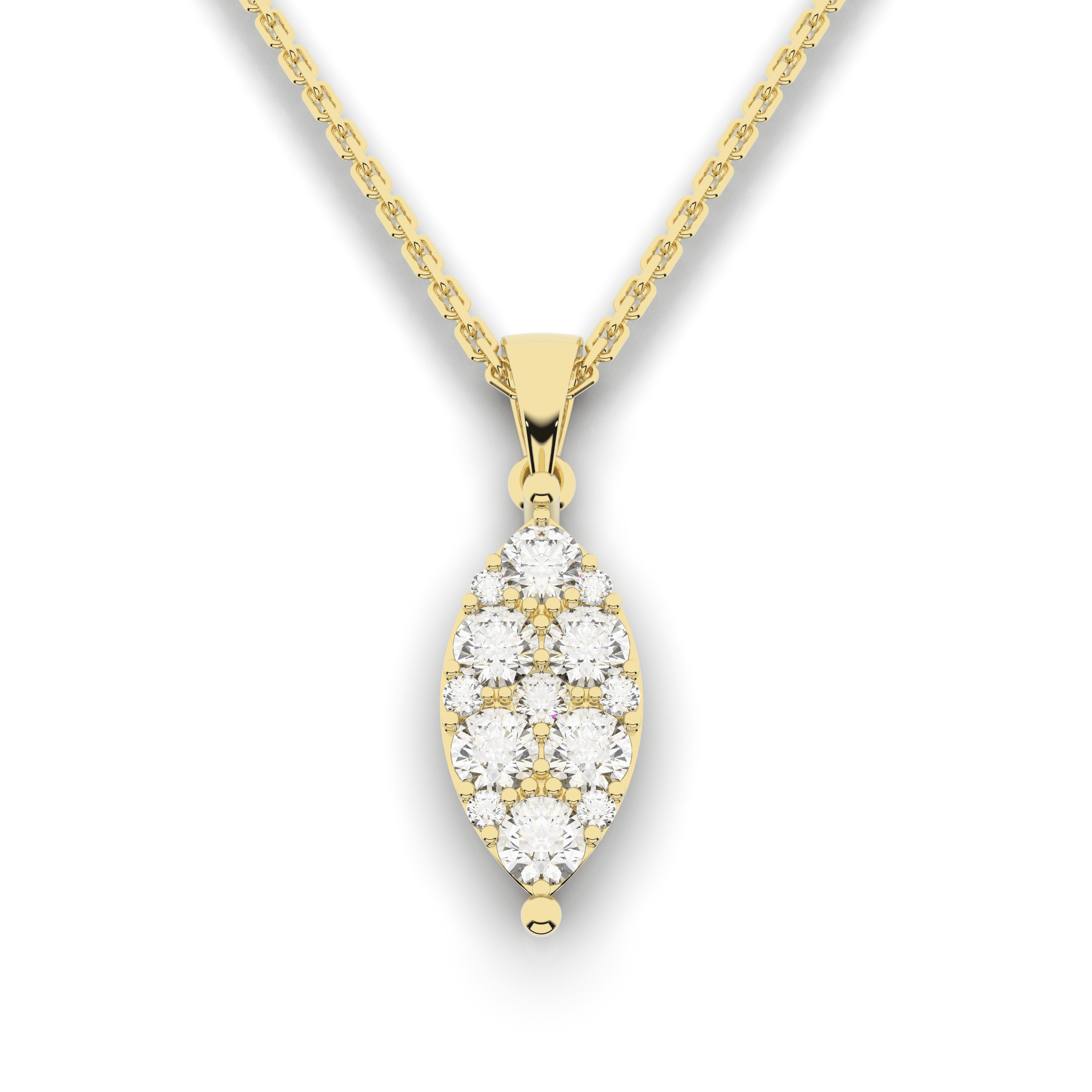 Cove Marquise Pendant 0.52 Carat Natural Diamonds 18 Karat Gold