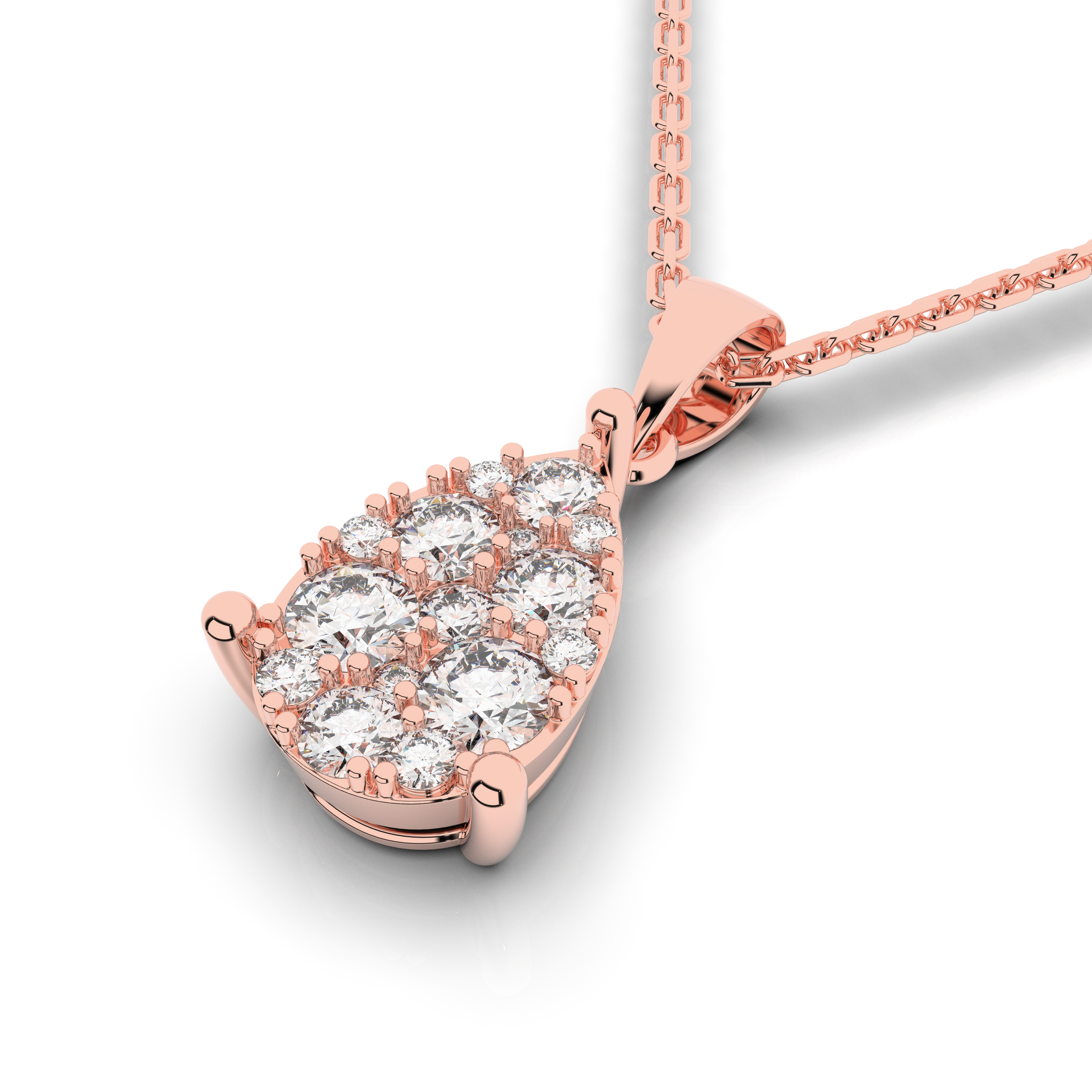 Cove Pear Pendant 0.47 Carat Natural Diamonds 18 Karat Gold