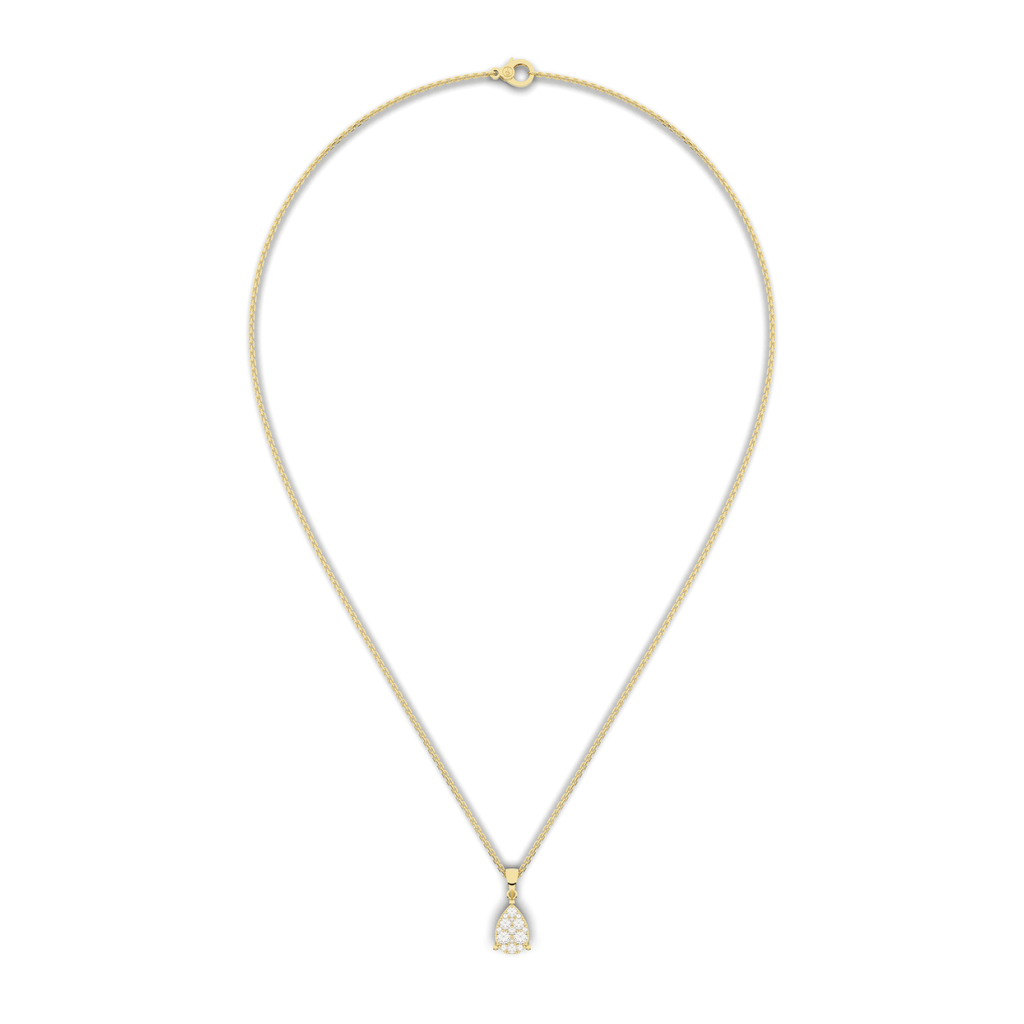 Cove Pear Pendant 0.47 Carat Natural Diamonds 18 Karat Gold