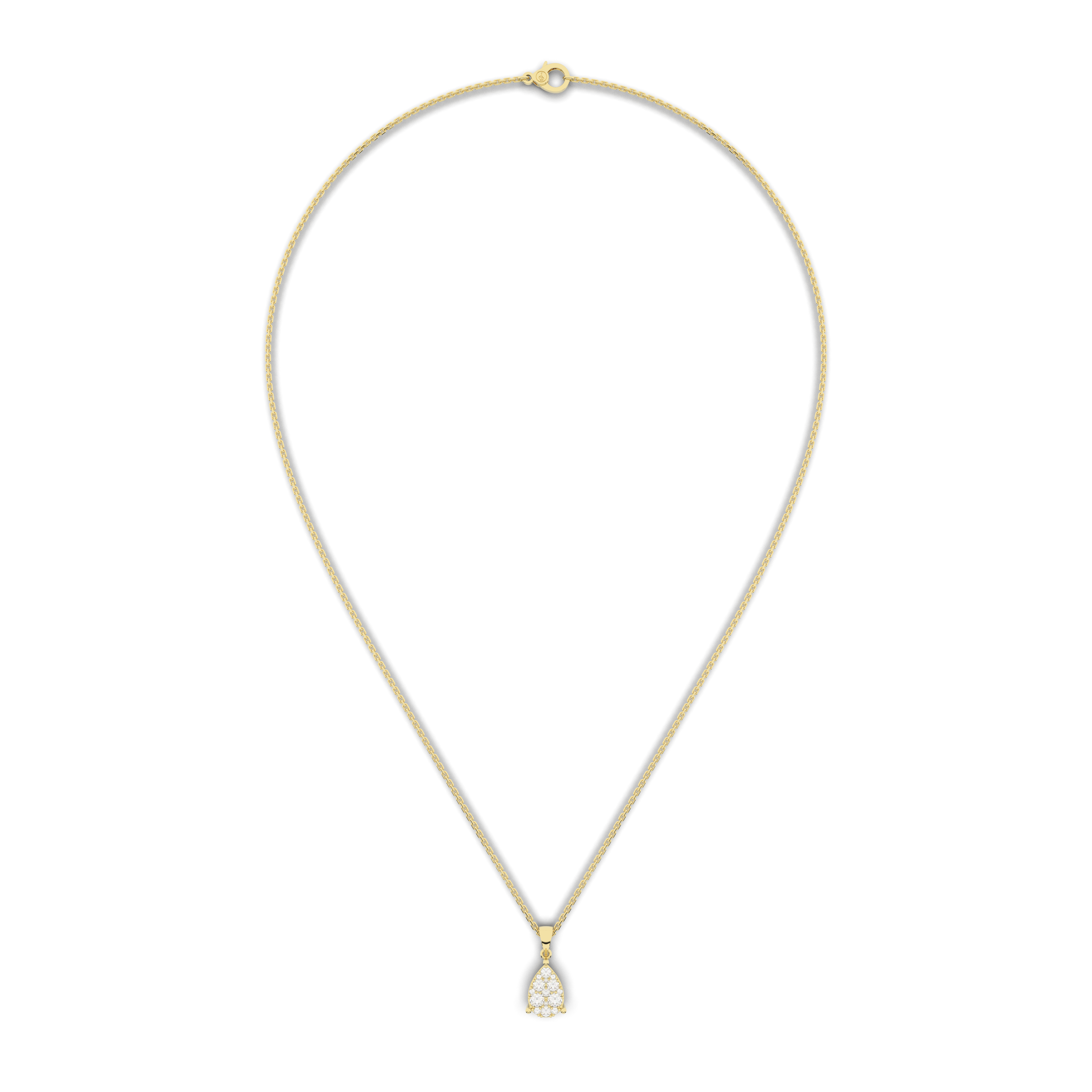 Cove Pear Pendant 0.47 Carat Natural Diamonds 18 Karat Gold