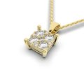 Cove Square Pendant 0.49 Carat Natural Diamonds 18 Karat Gold