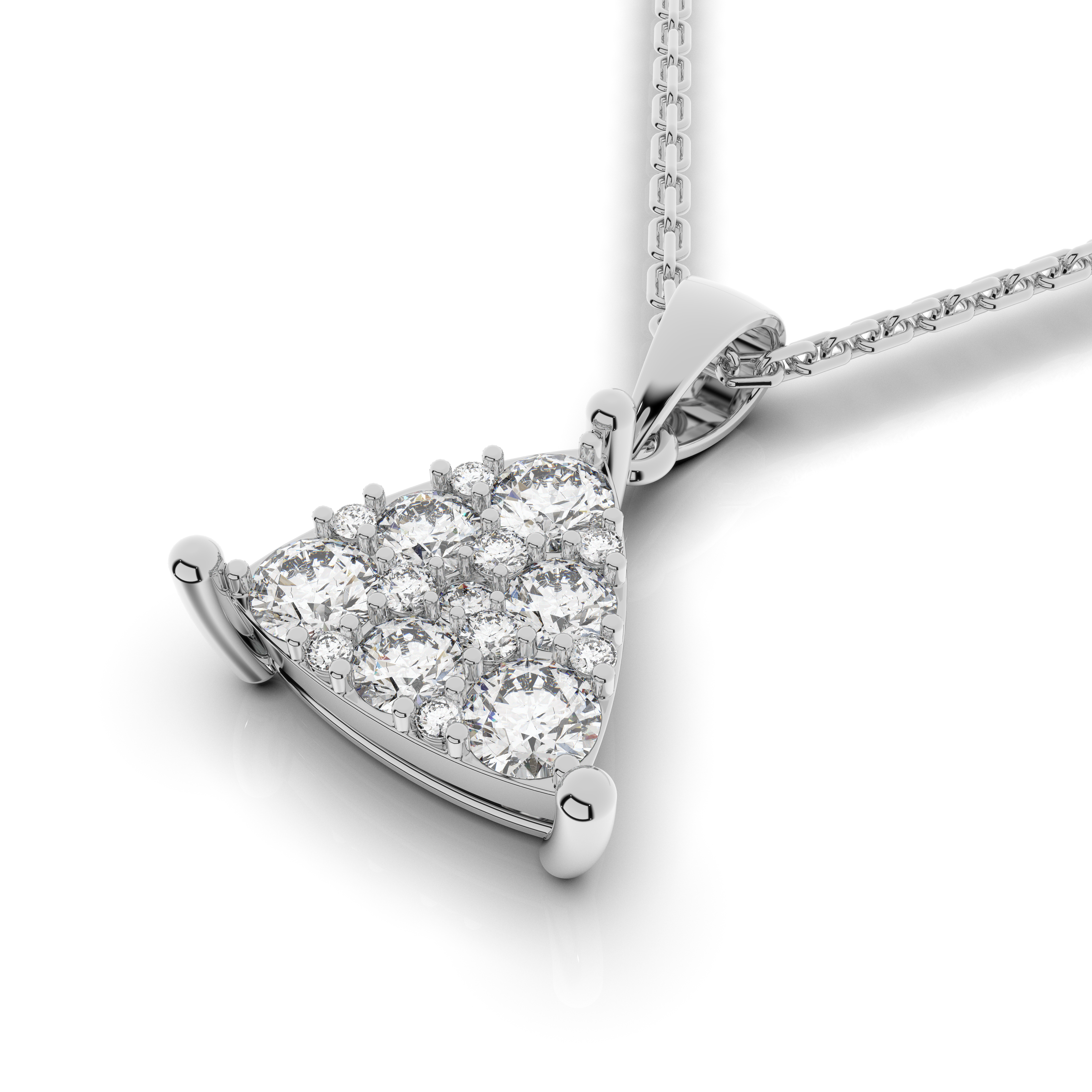 Cove Trillion Pendant 0.51 Carat Natural Diamonds 18 Karat Gold