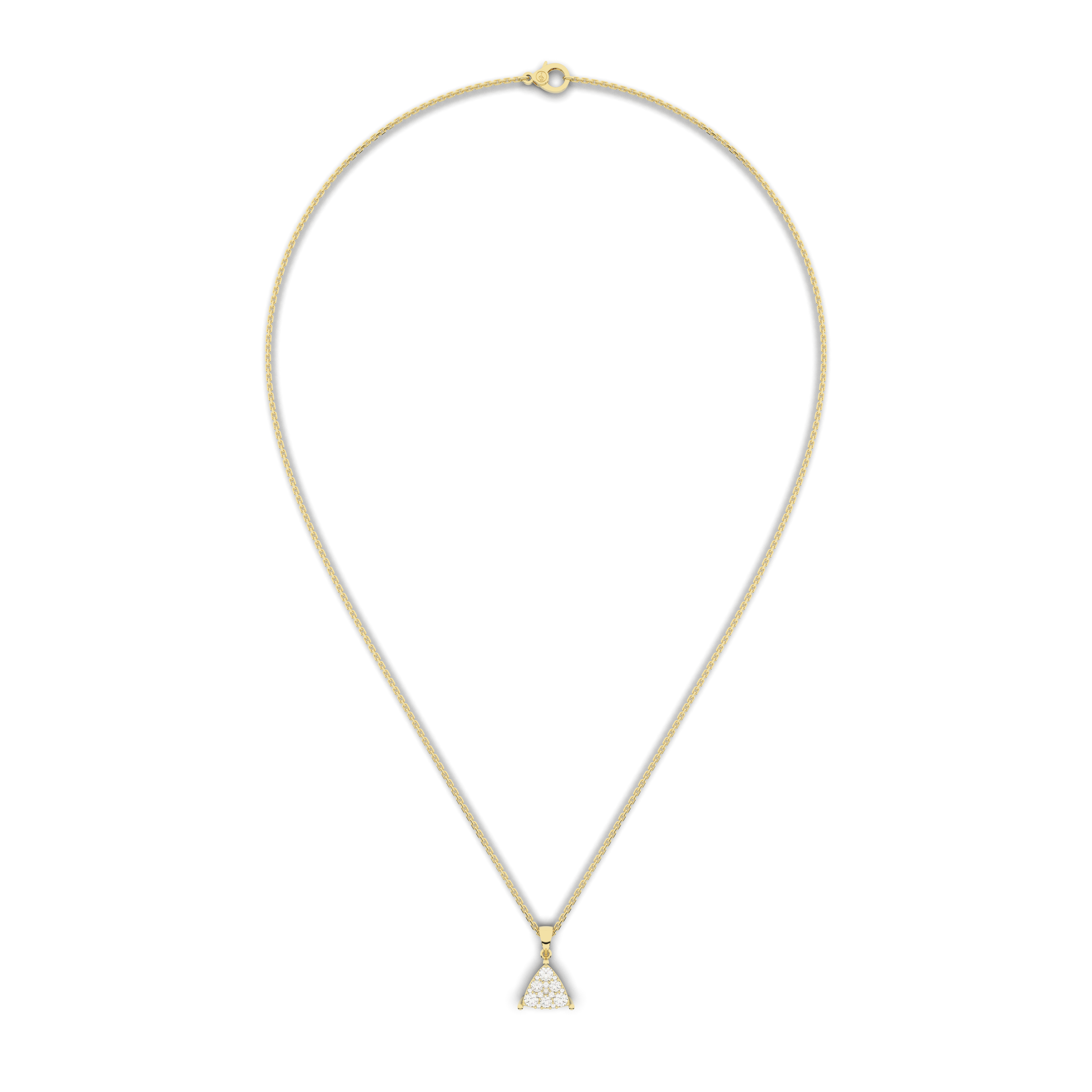 Cove Trillion Pendant 0.51 Carat Natural Diamonds 18 Karat Gold