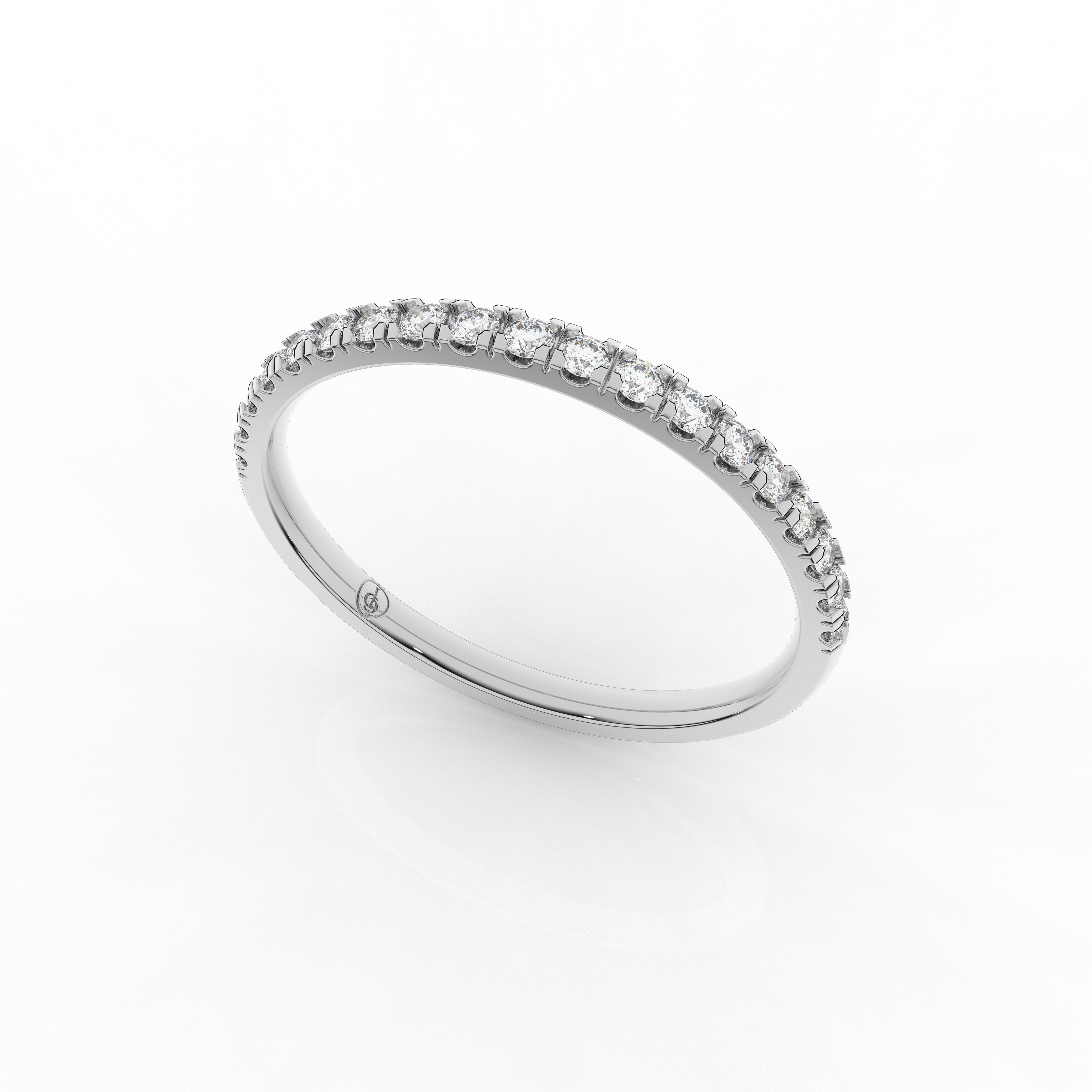 Orris Half Eternity Ring 0.17 Carat Natural Diamond 18 Karat Gold