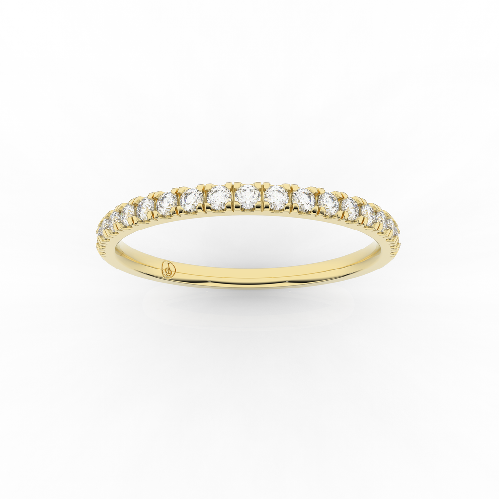 Orris Half Eternity Ring 0.17 Carat Natural Diamond 18 Karat Gold