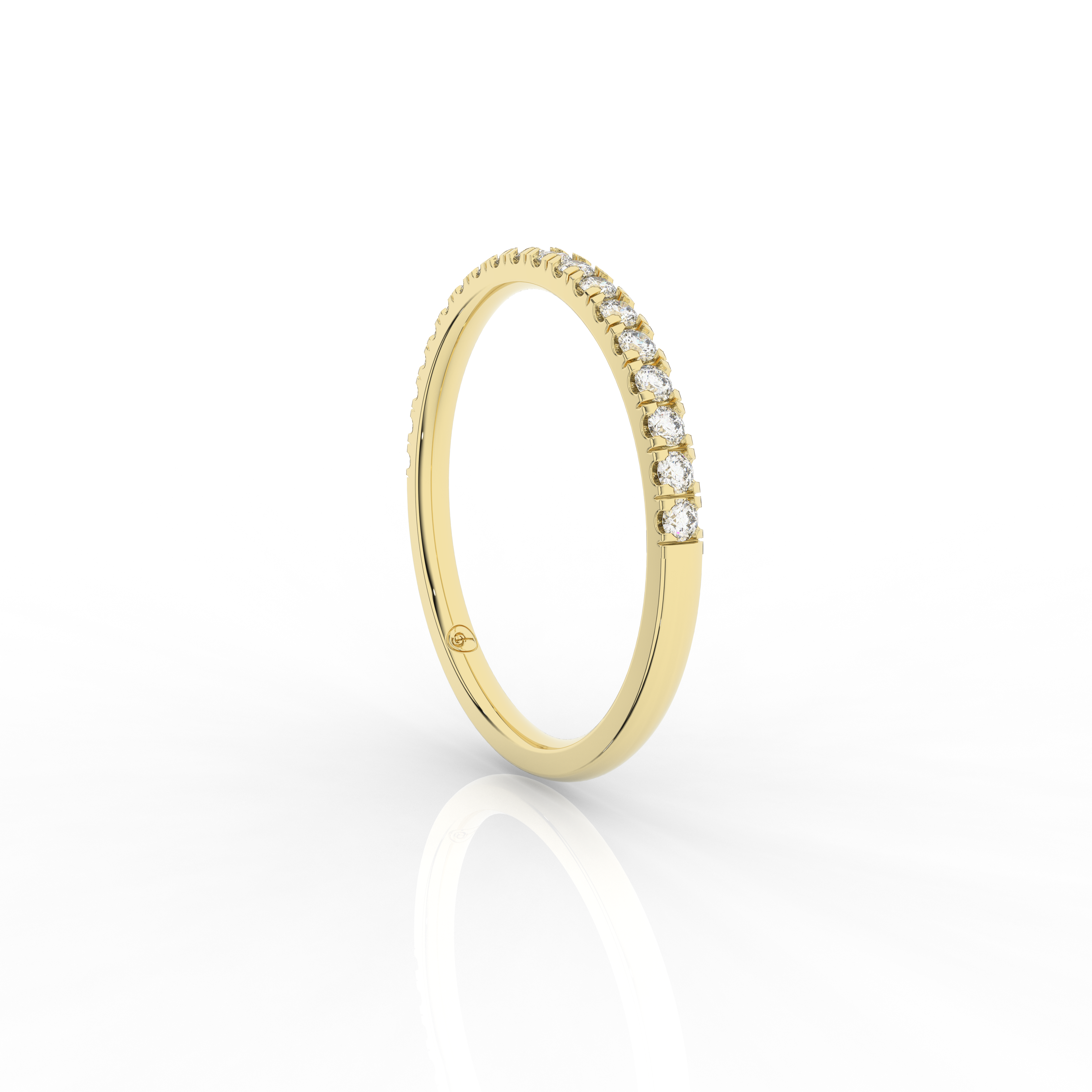 Orris Half Eternity Ring 0.17 Carat Natural Diamond 18 Karat Gold