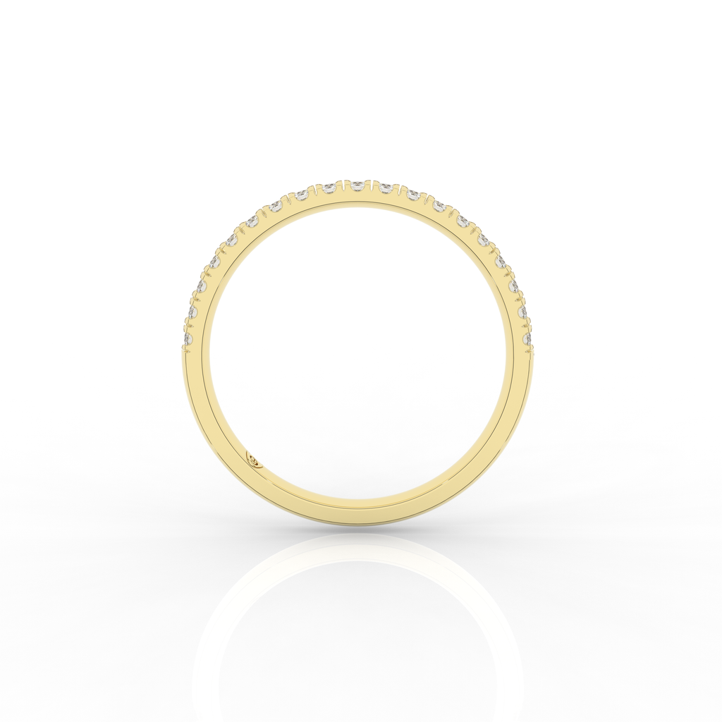 Orris Half Eternity Ring 0.17 Carat Natural Diamond 18 Karat Gold