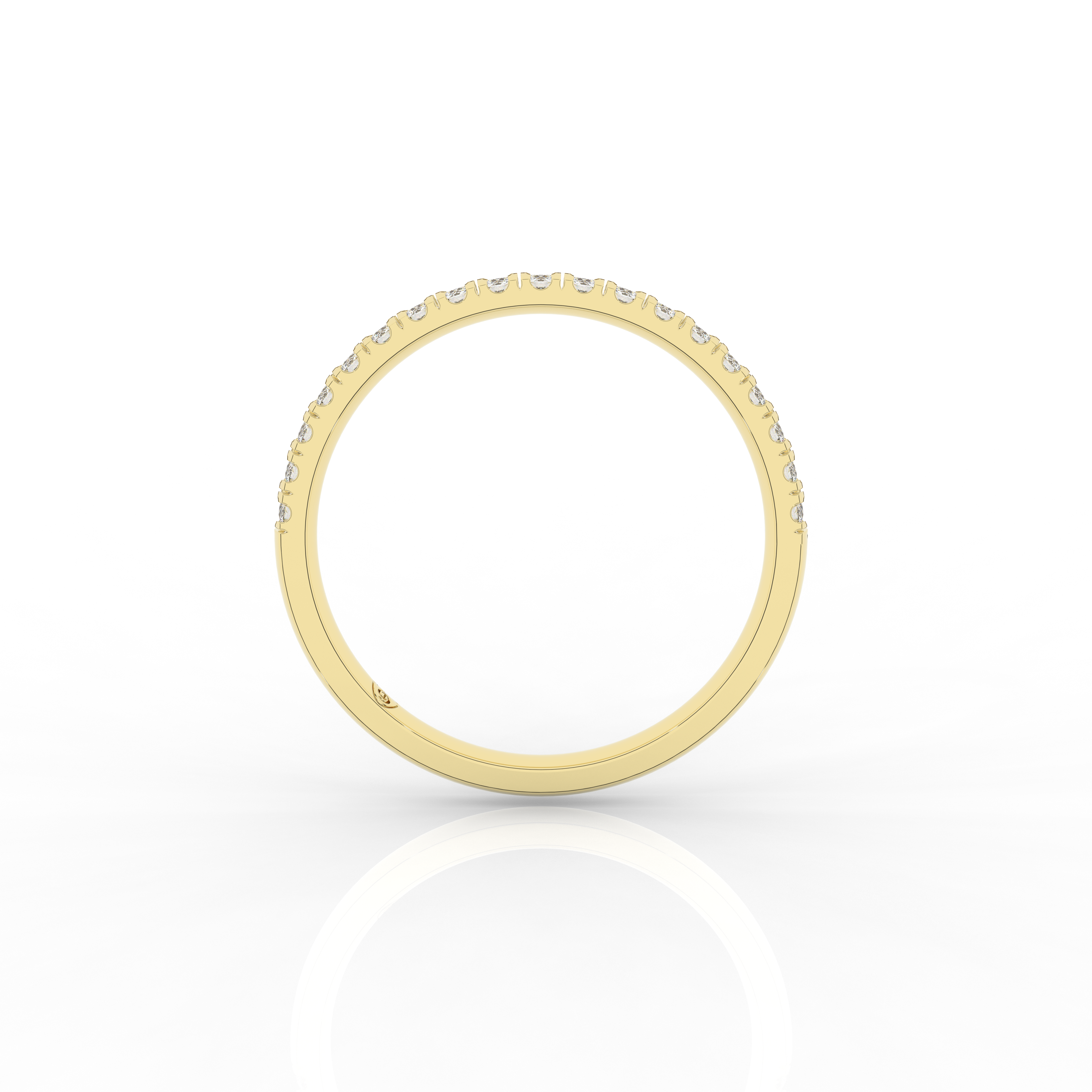 Orris Half Eternity Ring 0.17 Carat Natural Diamond 18 Karat Gold