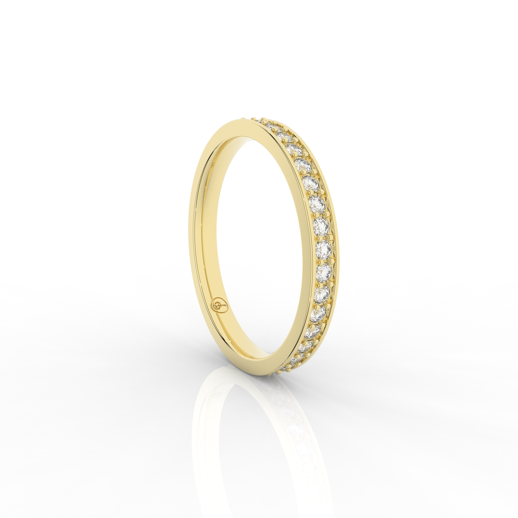 Mirage Full Eternity Ring 0.34 Carat Natural Diamond 18 Karat Gold