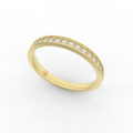 Mirage Half Eternity Ring 0.18 Carat Natural Diamond 18 Karat Gold