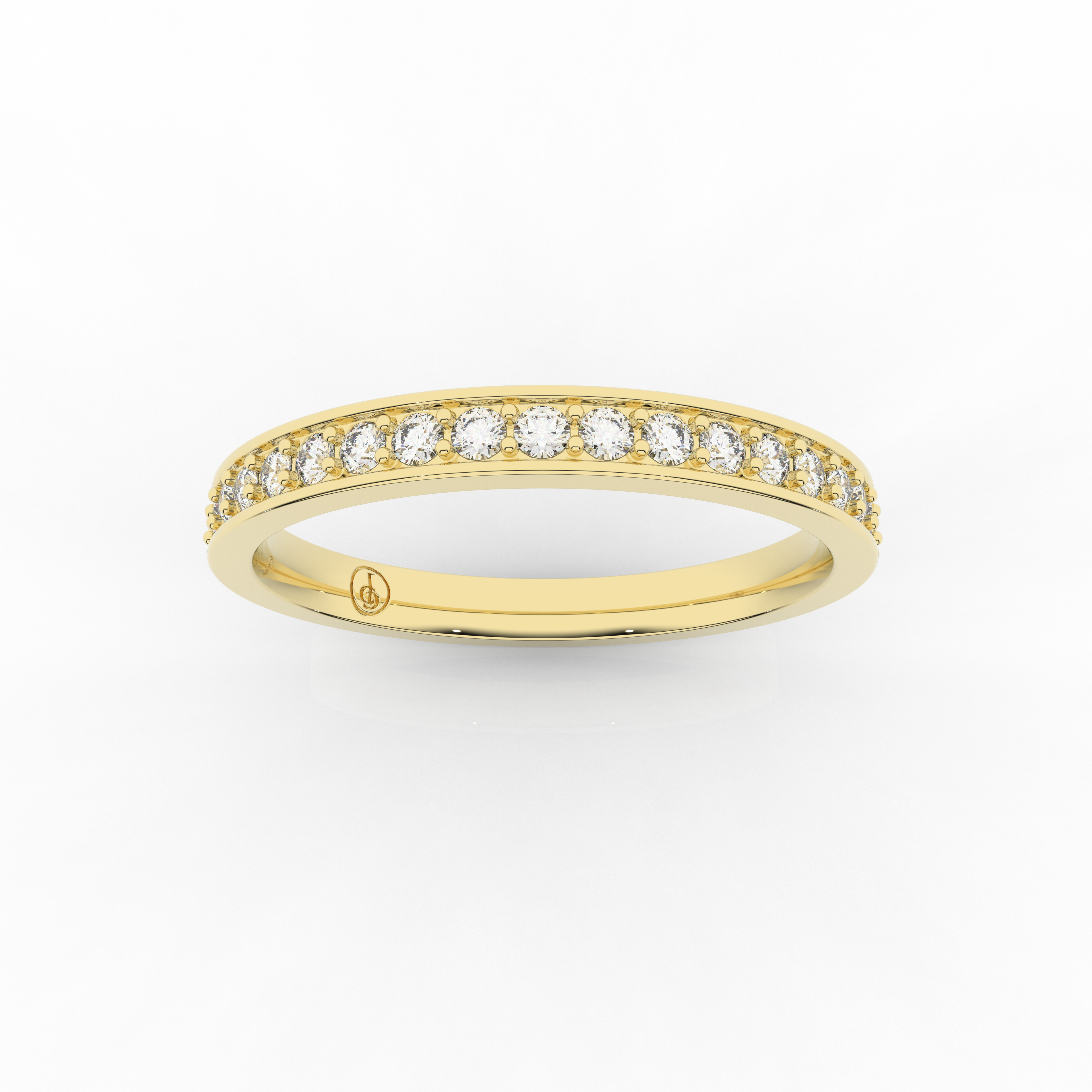 Mirage Half Eternity Ring 0.18 Carat Natural Diamond 18 Karat Gold