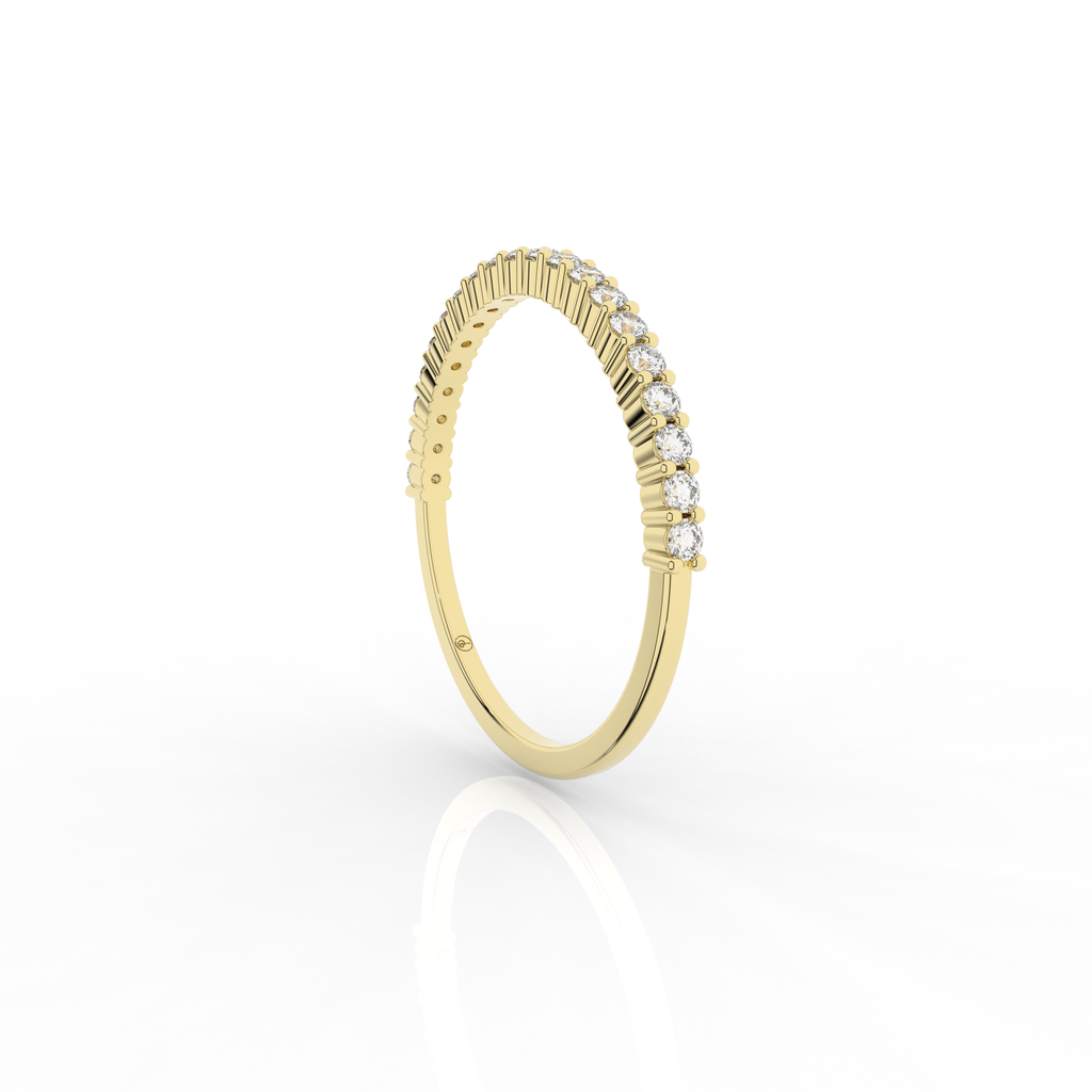 Vero Half Eternity Ring 0.18 Carat Natural Diamond 18 Karat Gold