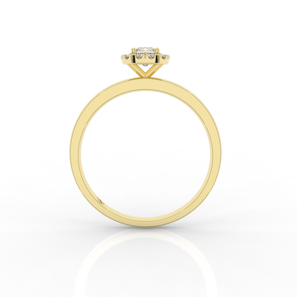 Elix Cushion Engagement Ring 0.29 Carat Natural Diamond 18 Karat Gold