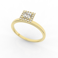 Elix Princess Engagement Ring 0.29 Carat Natural Diamond 18 Karat Gold