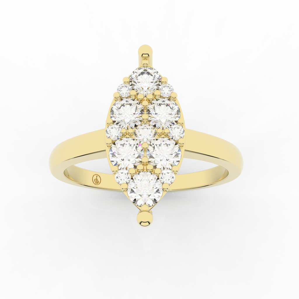 Cove Marquise Ring 0.55 Carat Natural Diamonds 18 Karat Gold
