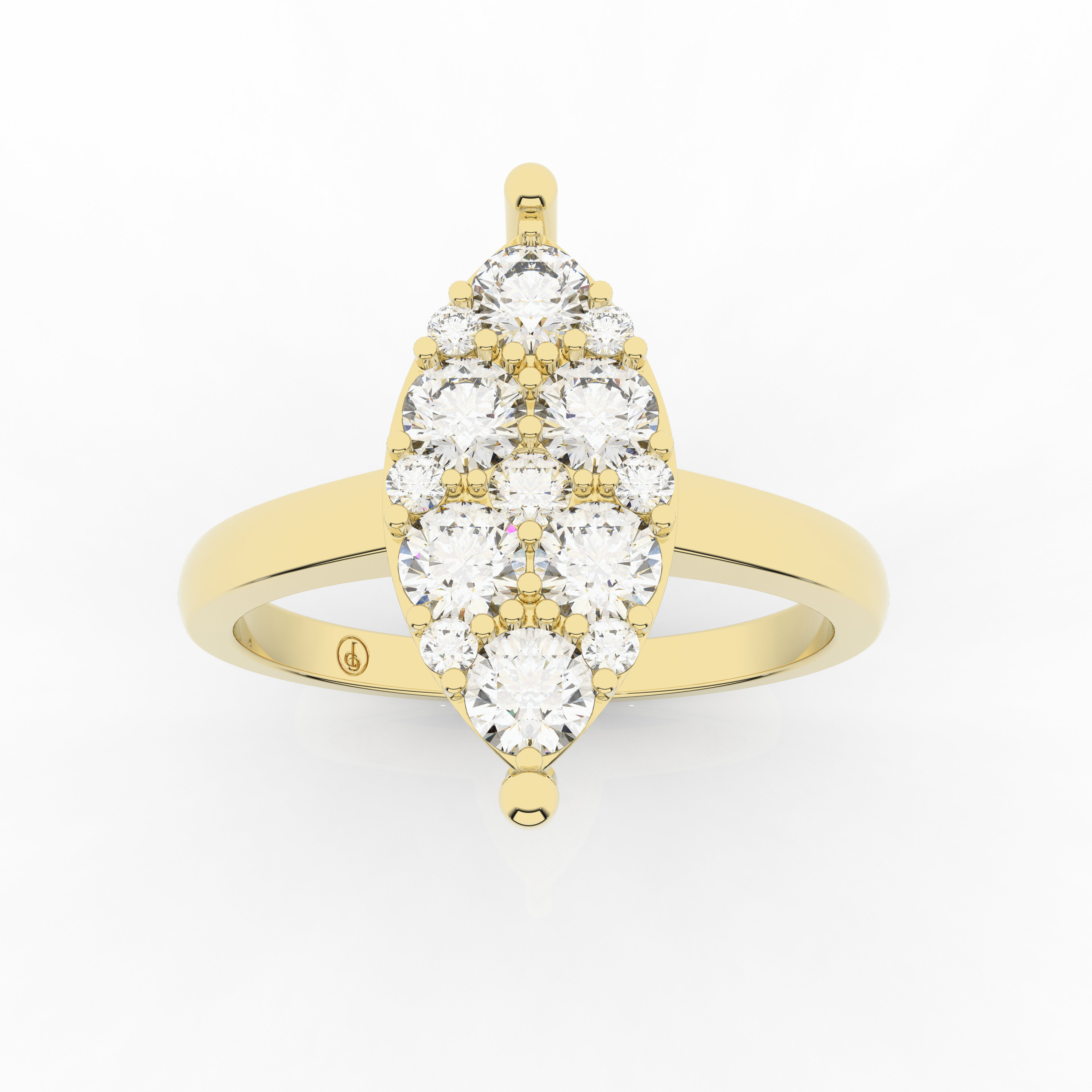 Cove Marquise Ring 0.55 Carat Natural Diamonds 18 Karat Gold