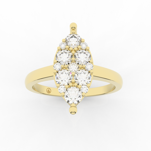 Cove Marquise Ring 0.55 Carat Natural Diamonds 18 Karat Gold