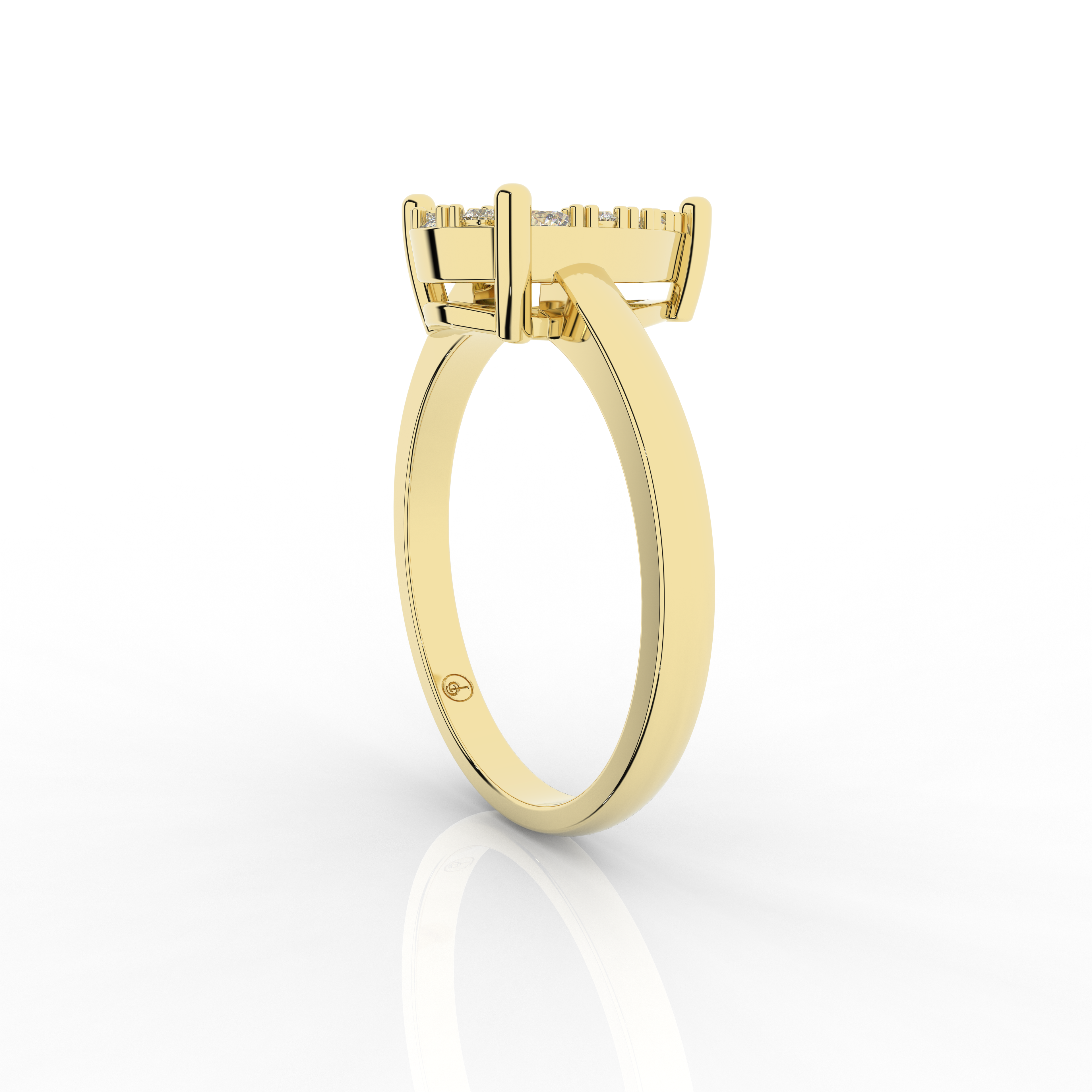 Cove Pear Shaped Ring 0.47 Carat Natural Diamonds 18 Karat Gold