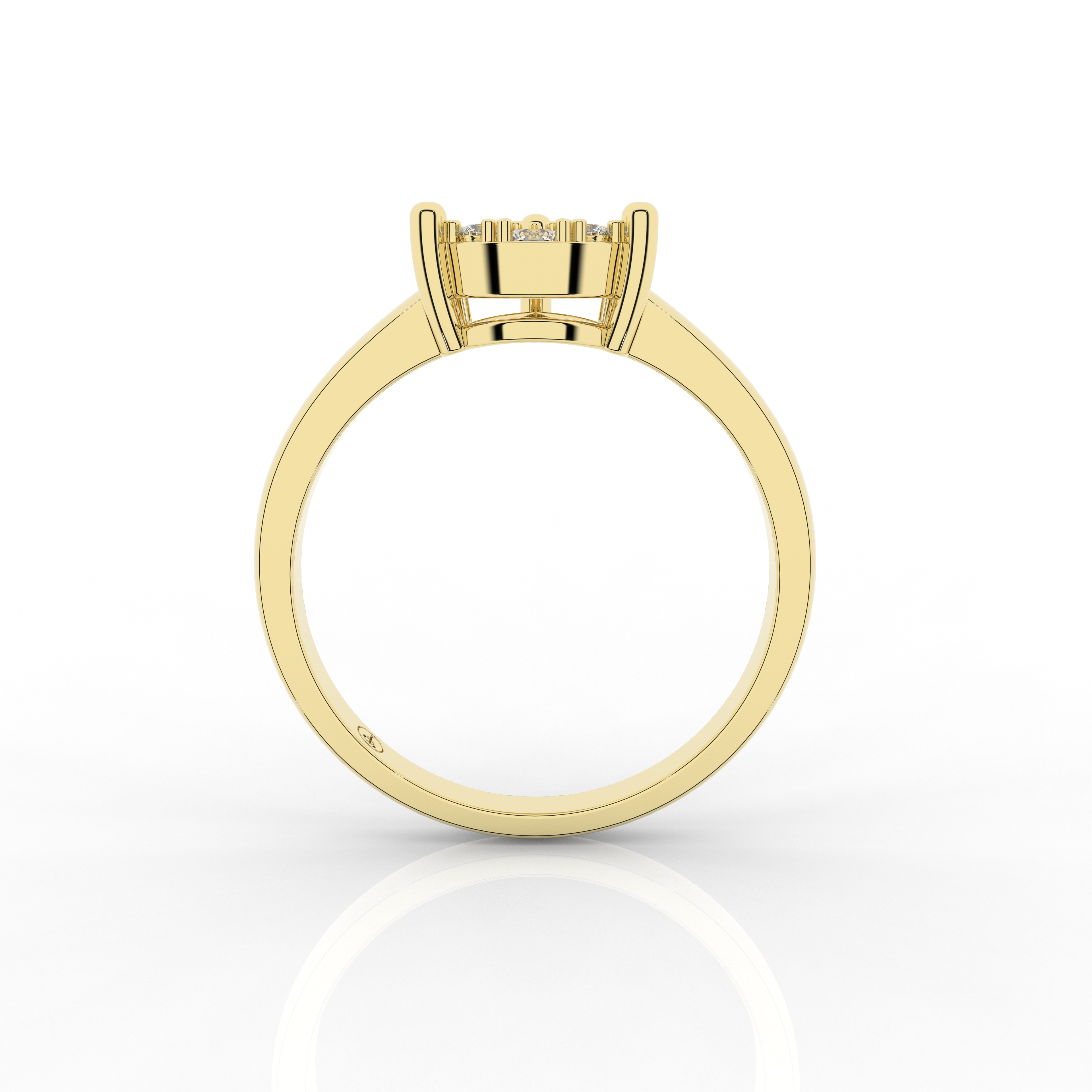 Cove Pear Shaped Ring 0.47 Carat Natural Diamonds 18 Karat Gold