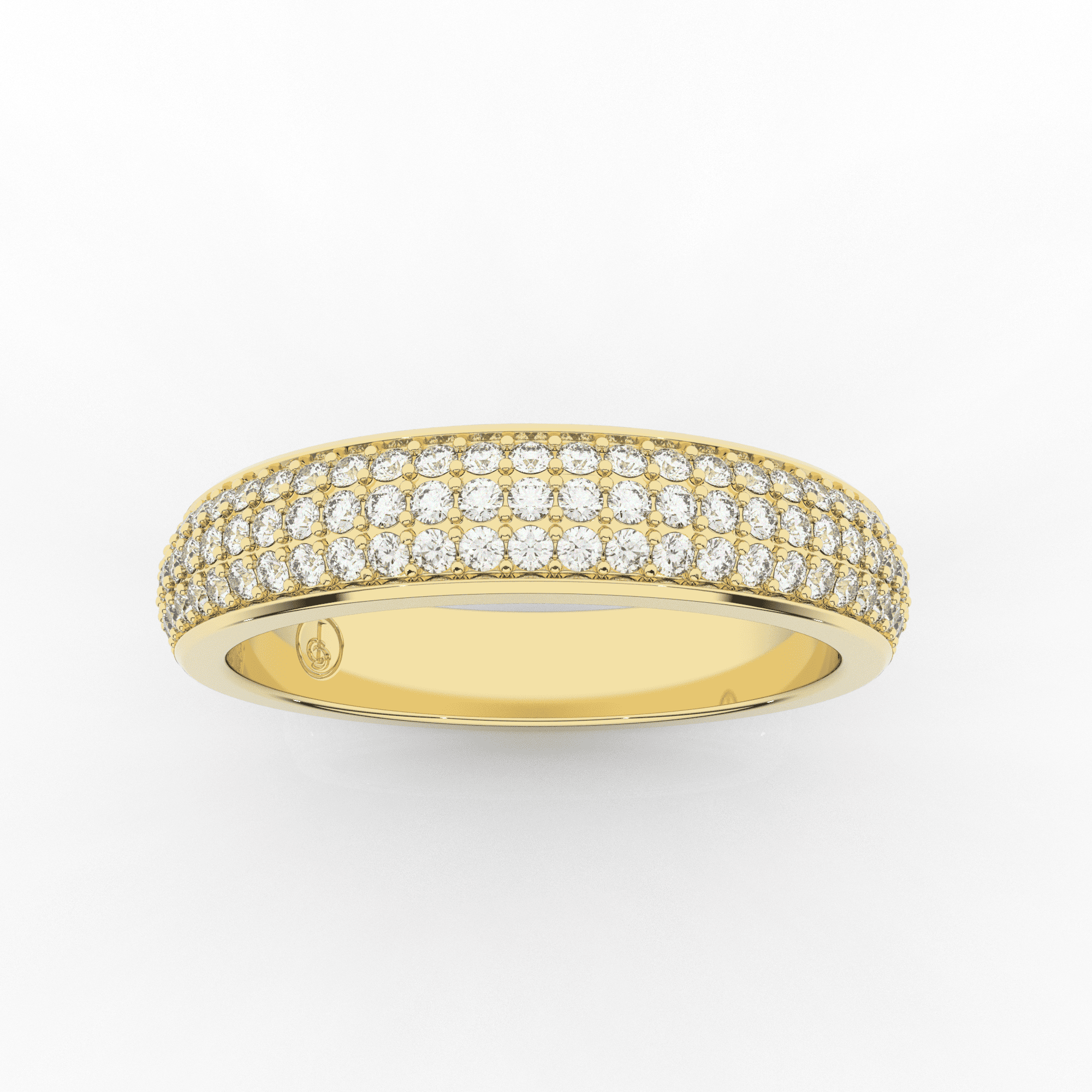 Mirage 3 Row Full Eternity Ring 0.68 Carat Natural Diamond 18 Karat Gold