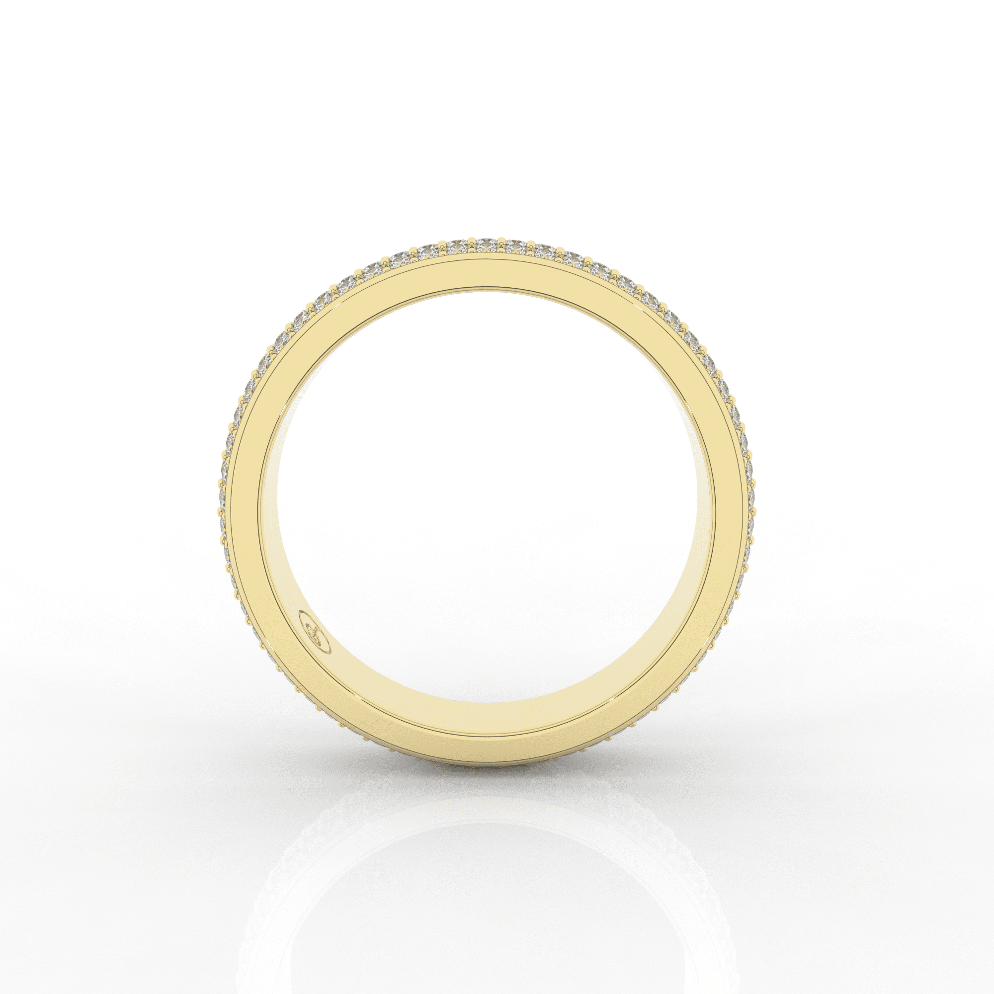 Mirage 3 Row Full Eternity Ring 0.68 Carat Natural Diamond 18 Karat Gold